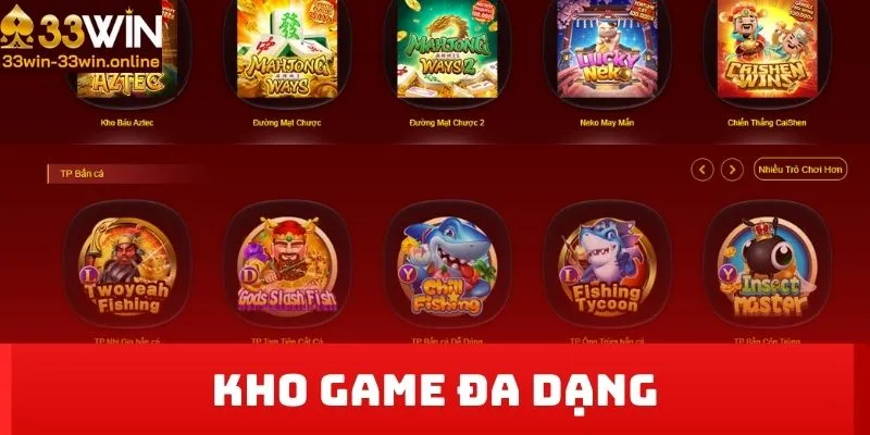 Kho game đa dạng