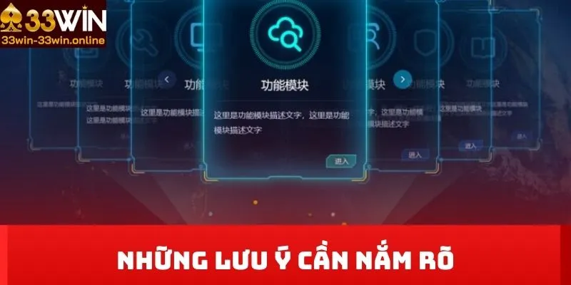 Những lưu ý cần nắm rõ